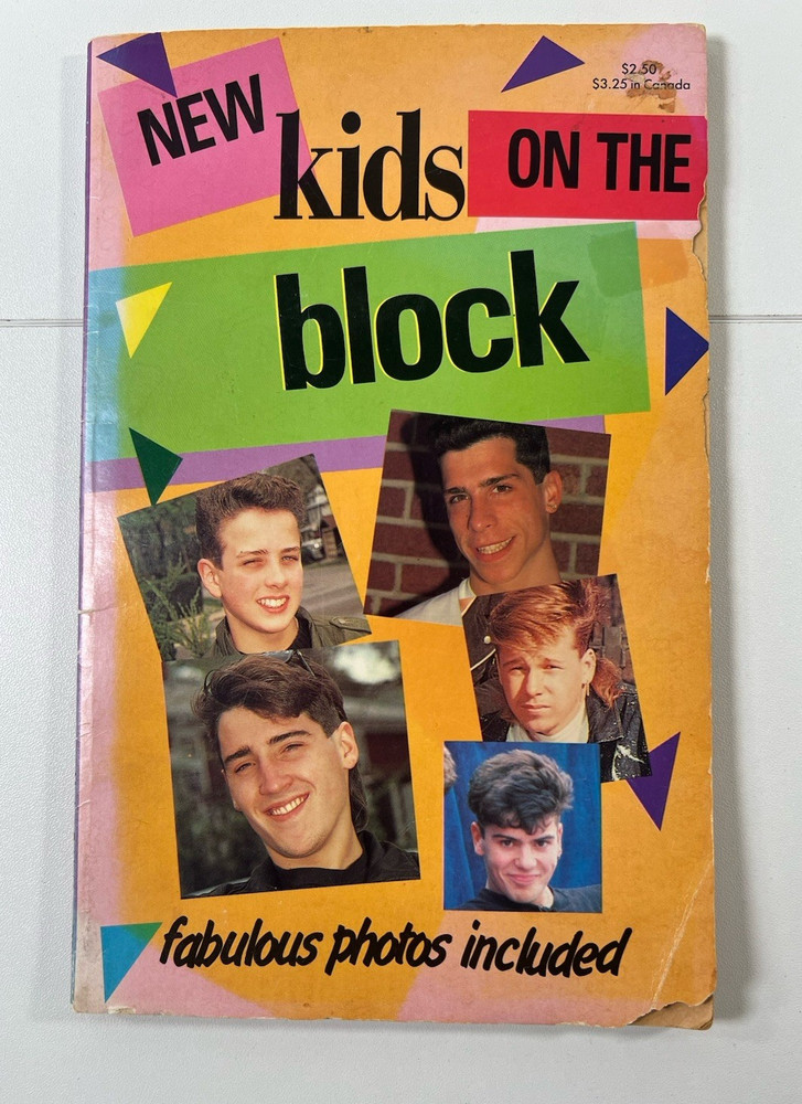 New Kids on the Block Unauthorized Biography Paperback Book 1989 (Photos inside