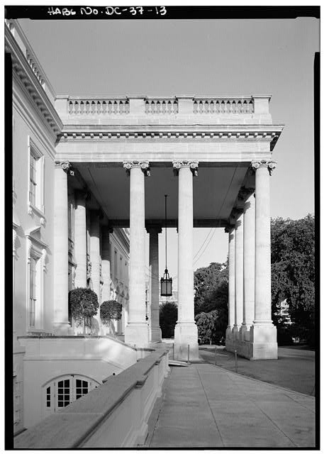 Washington DC White House East Portico 1985 columns portico facade HABS