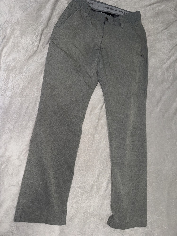 Under Armour Pants Mens 30 x 30 Gray Golf Straight Leg Golfing Outdoors Stretch
