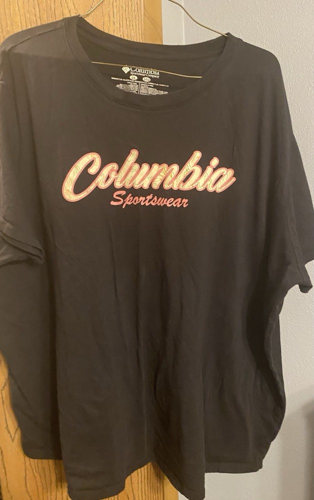 Columbia Men’s Big & Tall LTG Black Graphic Logo Short Sleeve Crew T-Shirt