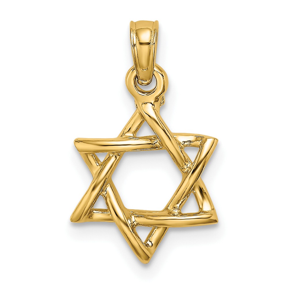 Avariah 10K Yellow Gold Polished Star Of David Charm - 18.4mm