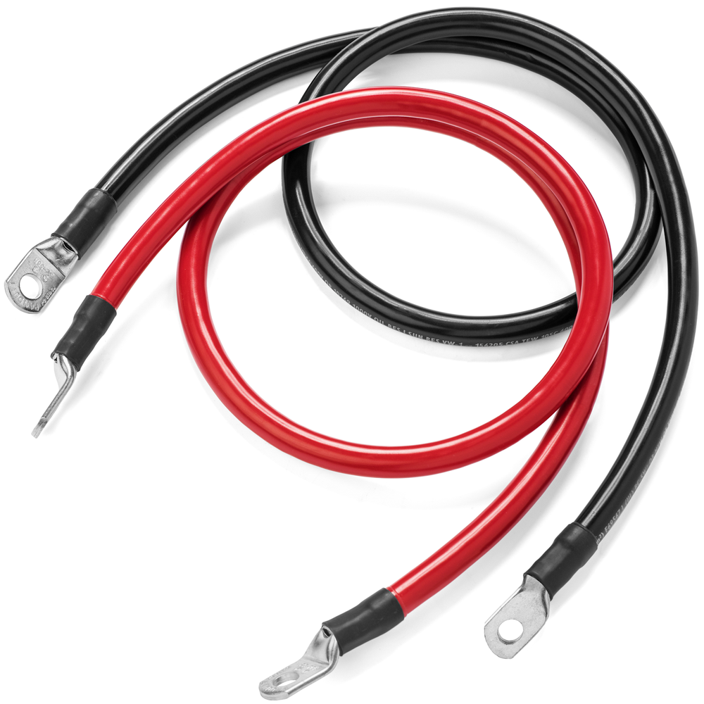 Spartan Power 4 AWG Battery Cables - Made in the USA! Terminated 5/16