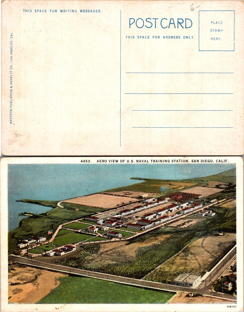 San Diego CA U.S. Naval Training Station Postcard