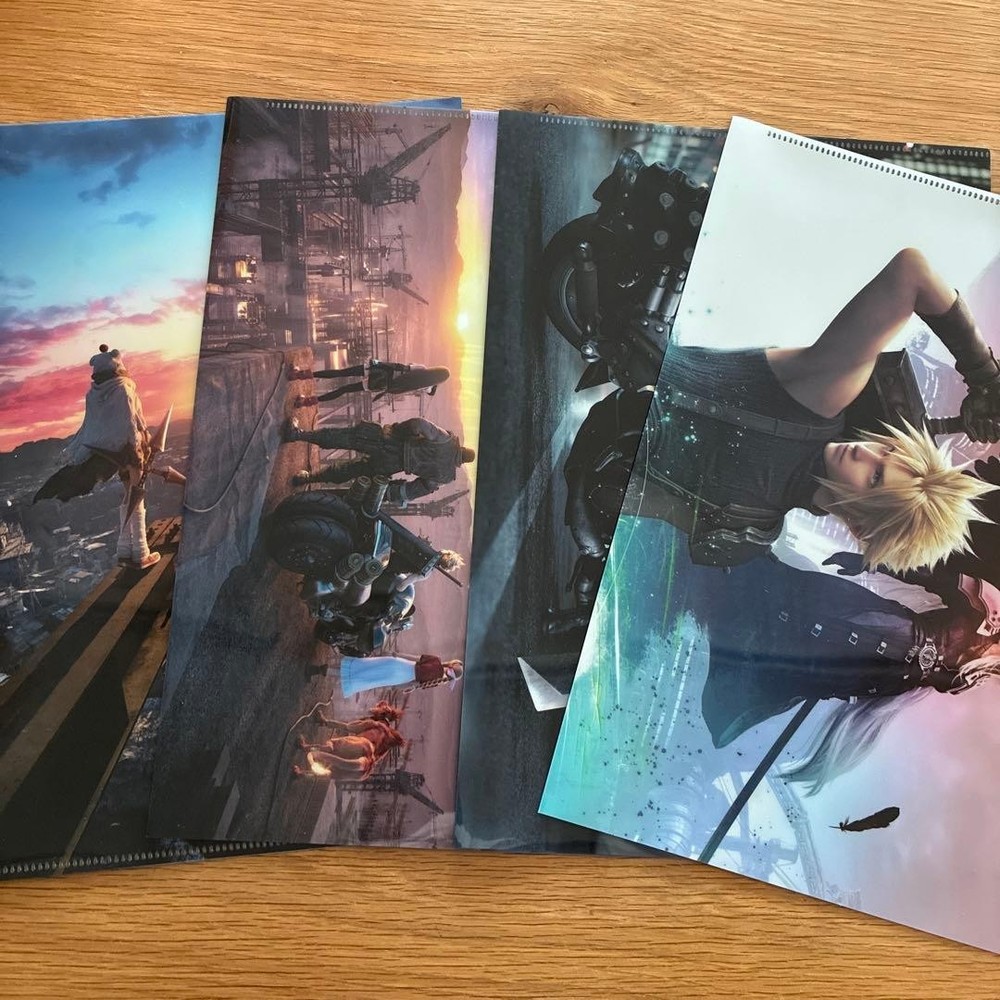 Final Fantasy VII FamilyMart Collaboration Clear File Set of 4 Japan Ltd new