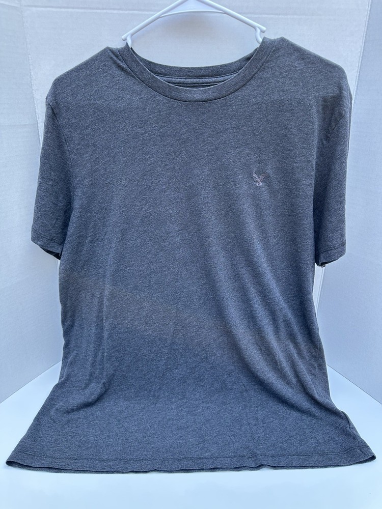 American Eagle Men's Heather Gray T-Shirt Crew Neck Short Sleeve Size Medium