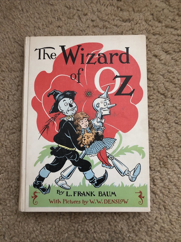 Vintage The Wizard Of Oz 1956 Hard Back Book Rare Reilly & Lee Co Lion