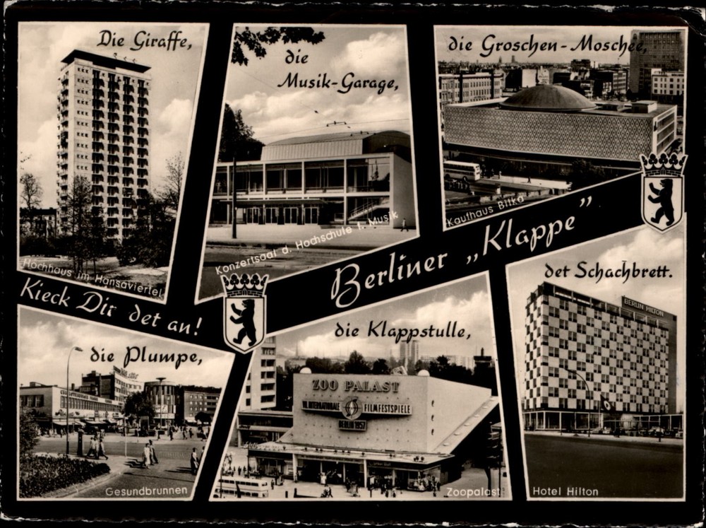 RPPC Berliner Klappe View Berlin Germany vintage postcard c578