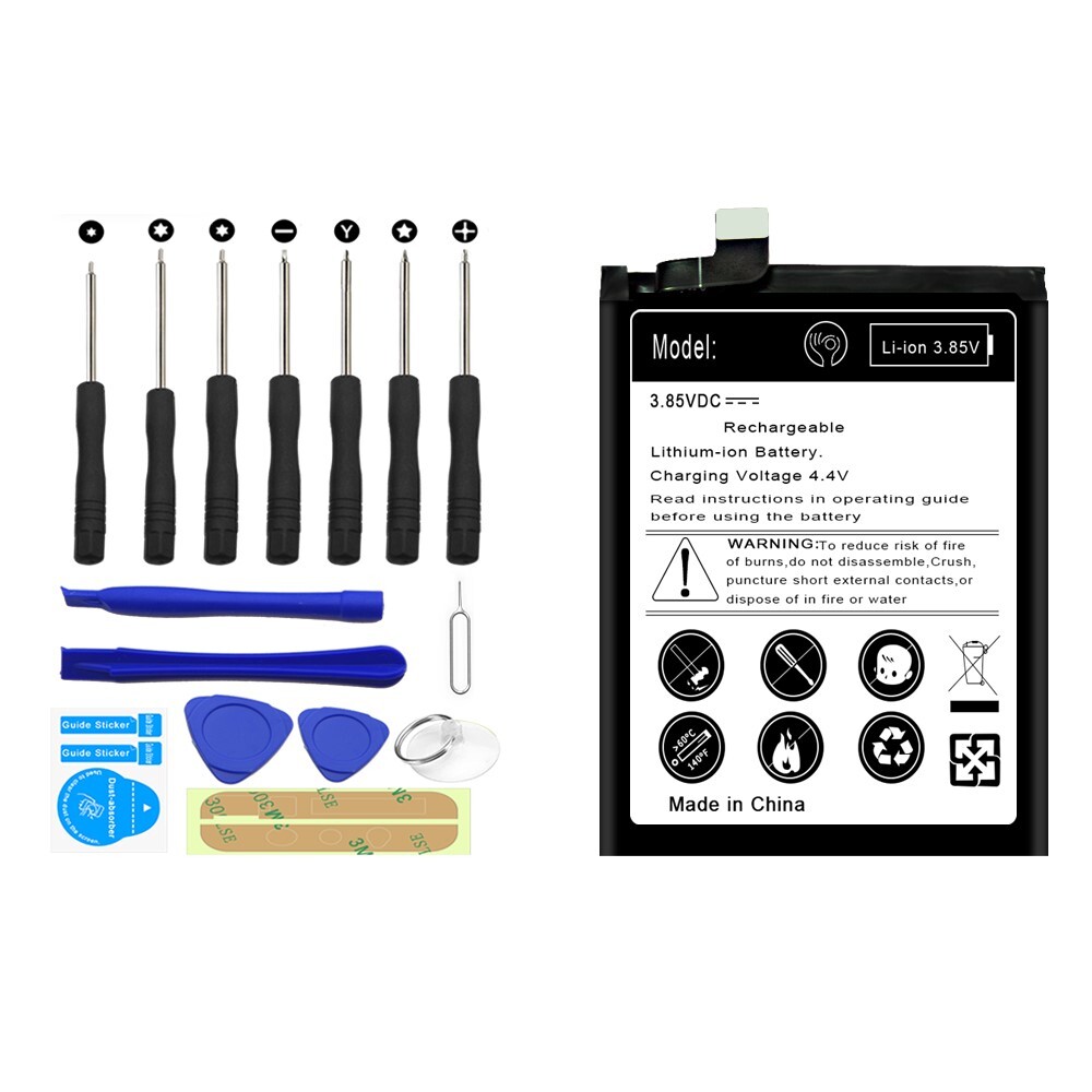 High Capacity 3600mAh Rechargeable Battery Tool Set for T-Mobile Revvl 4 5007Z