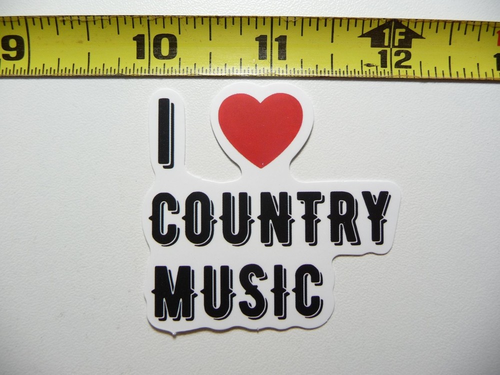 Heart Country Music Fan Sticker Decal for Band Dance Lovers