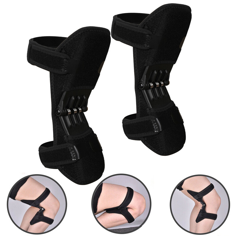2Pcs Knee Support Brace with Power Spring for Squats & Sports Boost