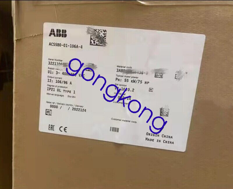 1pc ABB ACS580-01-106A-4 frequency converter 3PH 55KW