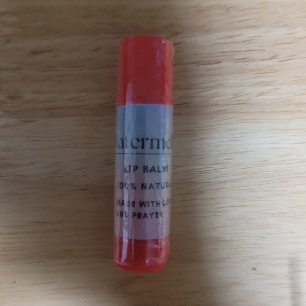 Watermelon-infused hydrating lip balm for soft nourished lips