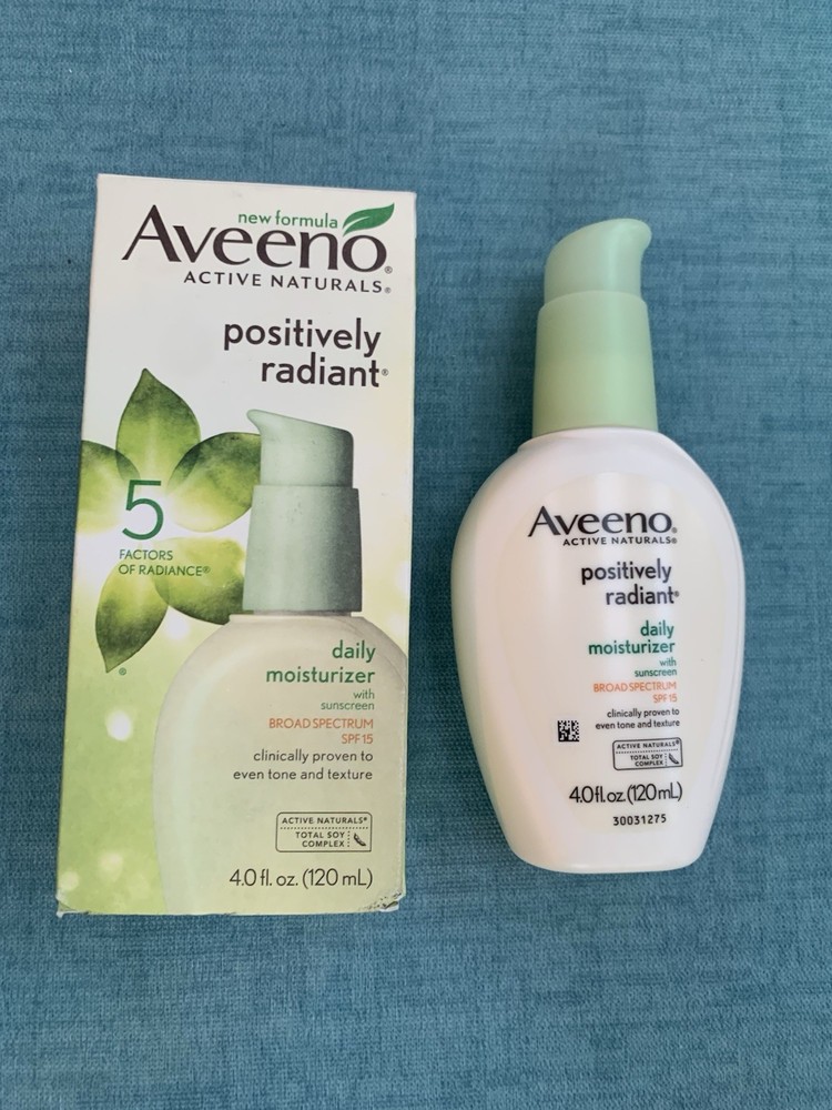 Aveeno Positively Radiant SPF 15 Daily Moisturizer Lotion 4 oz Discontinued