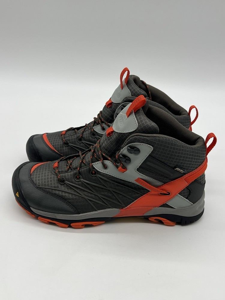 KEEN Marshall Mid Mens Size 12 Gray Orange Hiking Waterproof Boots Shoes 1009543