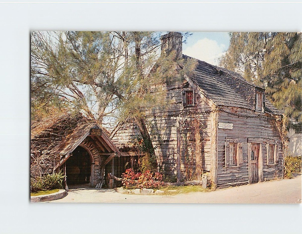 Postcard Oldest Wooden School House Saint St. Augustine Florida USA America