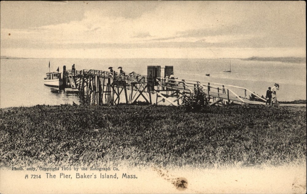 The Pier Bakers Island Mass vintage Rotograph UDB c1905 unposted postcard q587