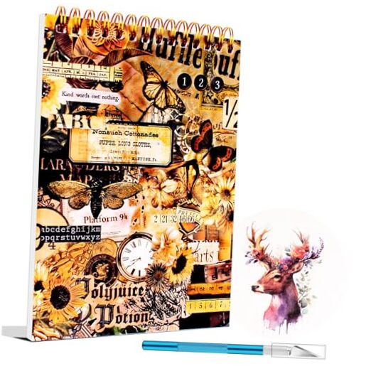 900Pcs Mini Scrapbook Washi Stickers for Journaling, 50 Sheets Vintage Sticker