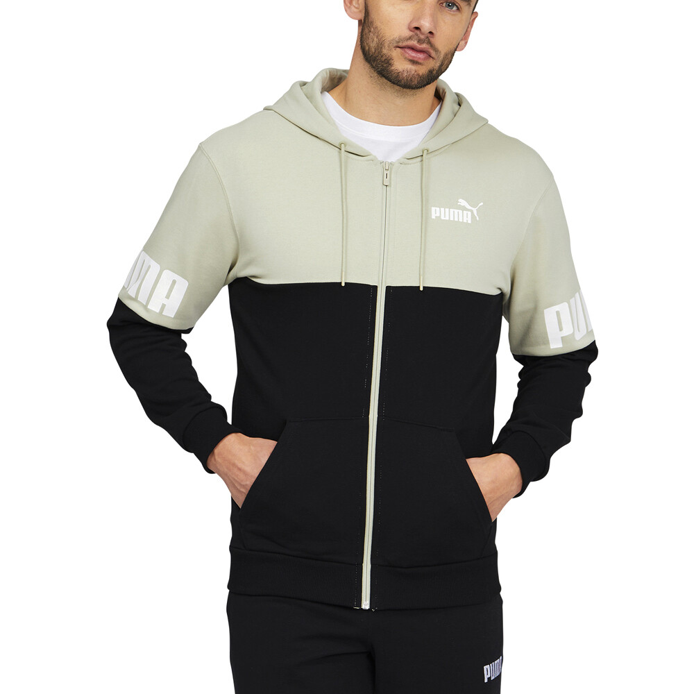 Puma  Power Colorblock FullZip Hoodie Tr Us Mens Size XXL  Casual Outerwear 6704