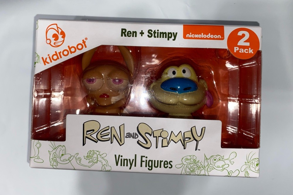 Kidrobot Ren & Stimpy Vinyl Figures 2 Pack Nickelodeon Animation 2018
