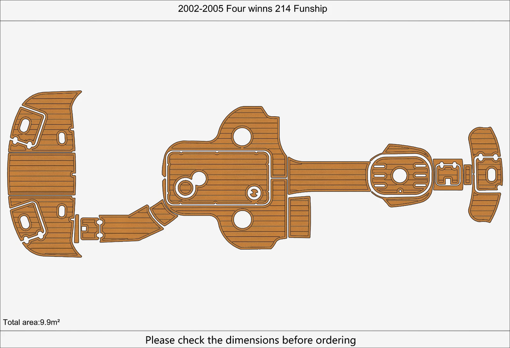 2005 Four winns 214 Funship Swim Platform Cockpit EVA Foam Teak Deck Floor Mat