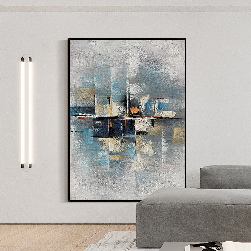Simple Gray Design Abstract Oil Painting Wall Art Home Decoration Paintings
