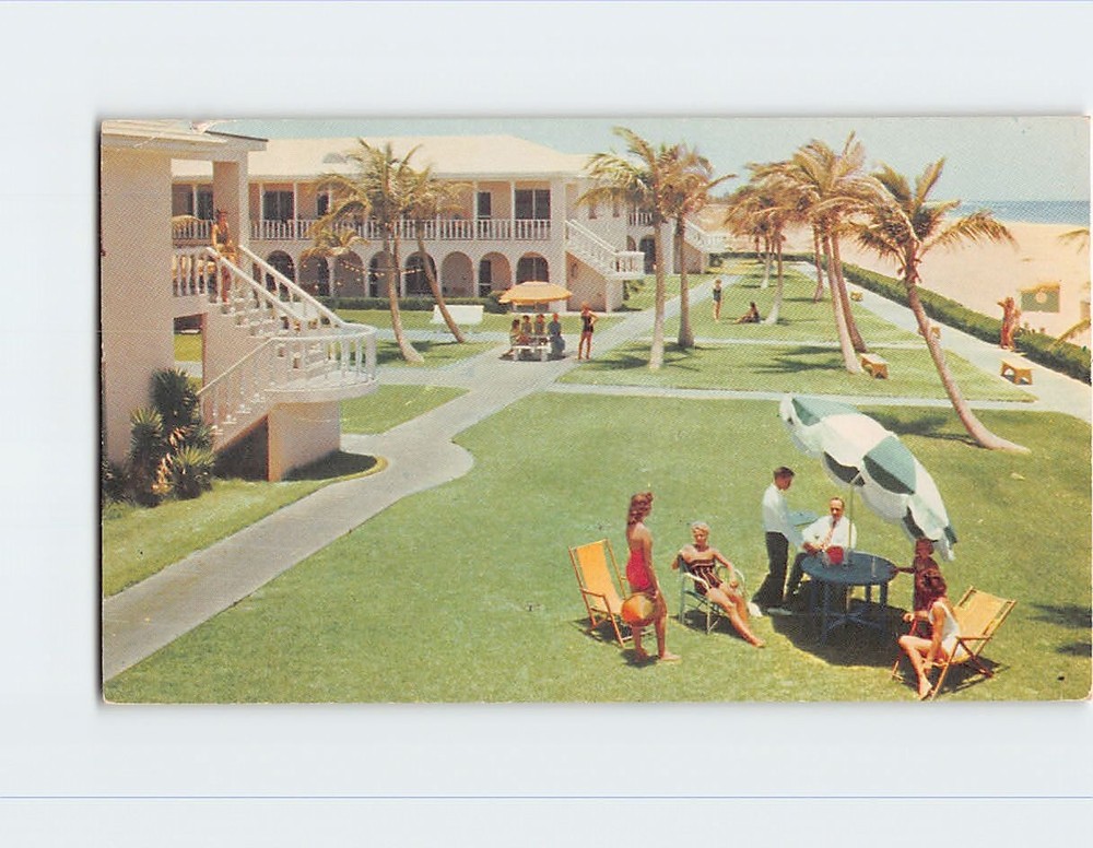 Postcard Colonnades Hotel Palm Beach Shores Florida USA