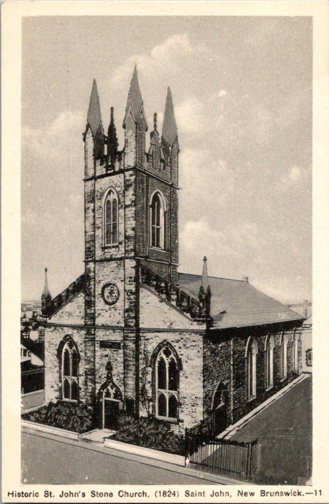 St. John's Stone Church Saint John New Brunswick NB Postcard