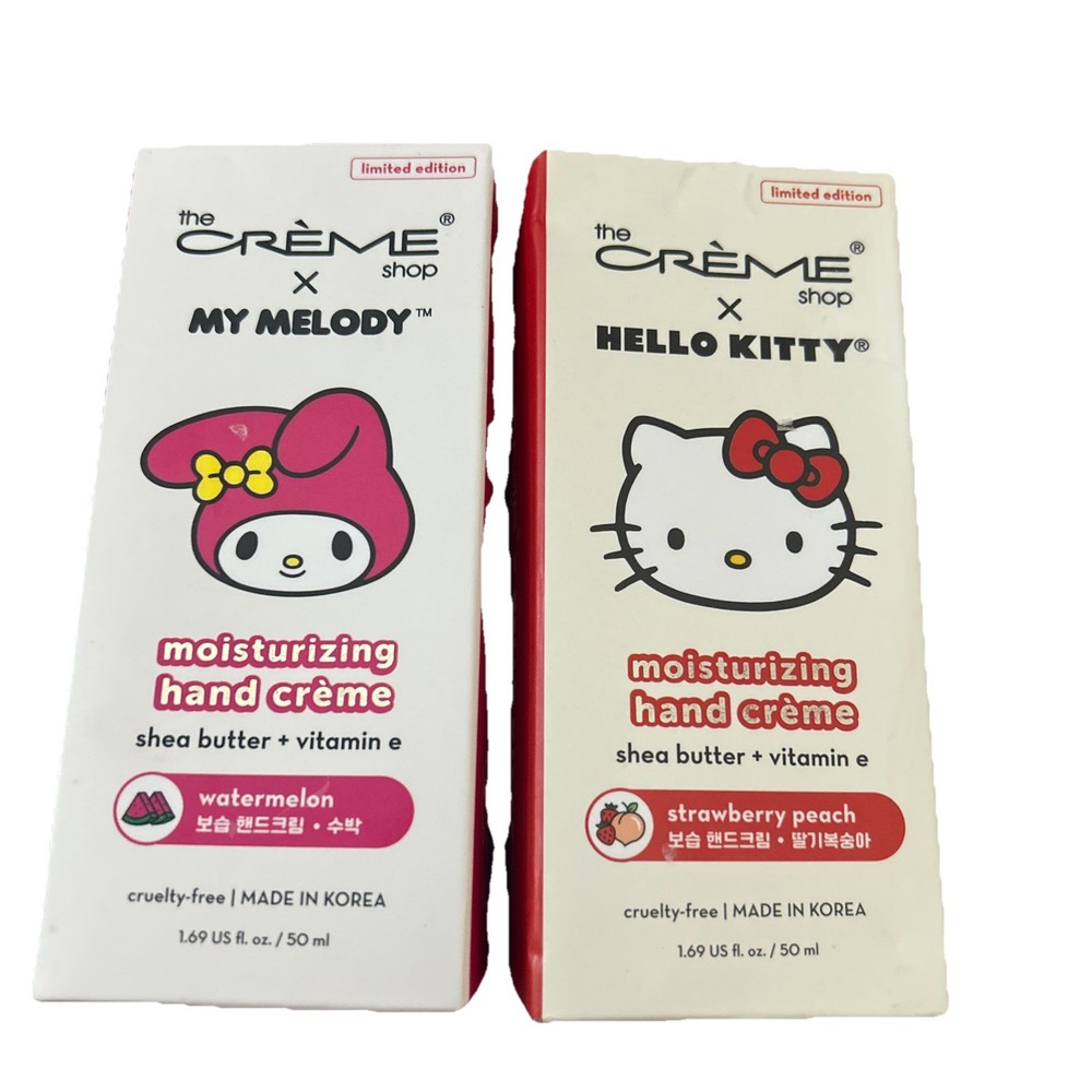 Hello Kitty Moisturizing Hand Cream in Watermelon Strawberry Peach by Creme Shop