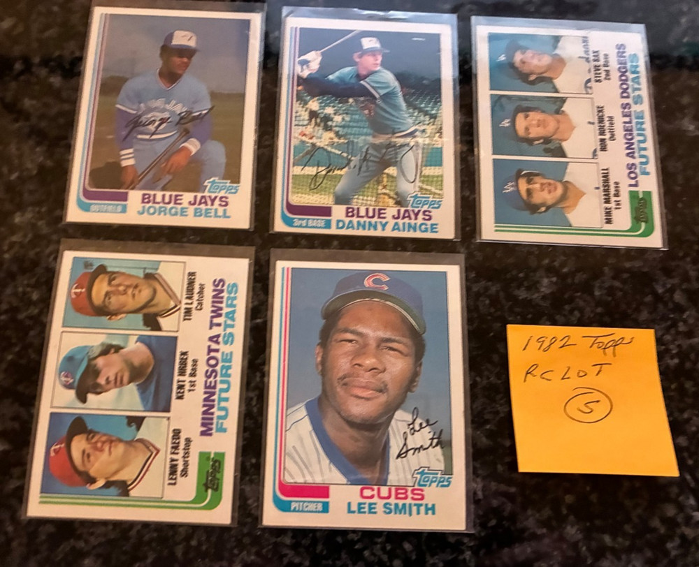 Rookie Card Lot 1982 Topps Baseball....................5 Different