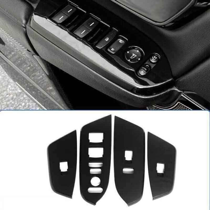 LX Glossy Black 17-2022 Glass Window Lifting Lock Panel Trim For Honda CRV CR-V