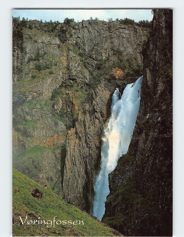 Postcard Vøringsfossen Waterfall in Norway