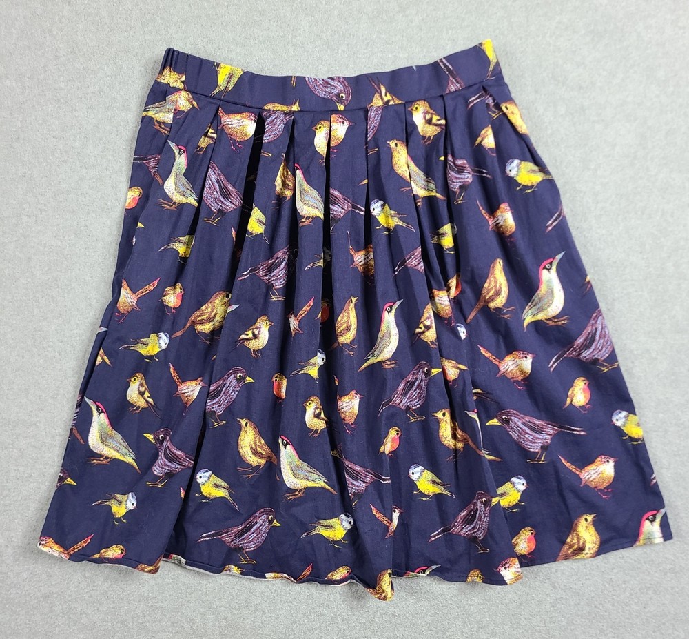 Grace Karin Skirt Medium Cottage Pleated Bird Novelty A Line Pockets Knee Length