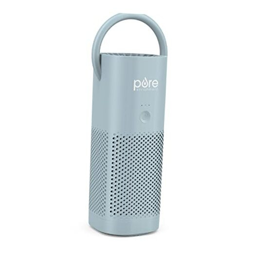 PureZone Mini Portable Air Purifier - Cordless True HEPA Filter Cleans Air &