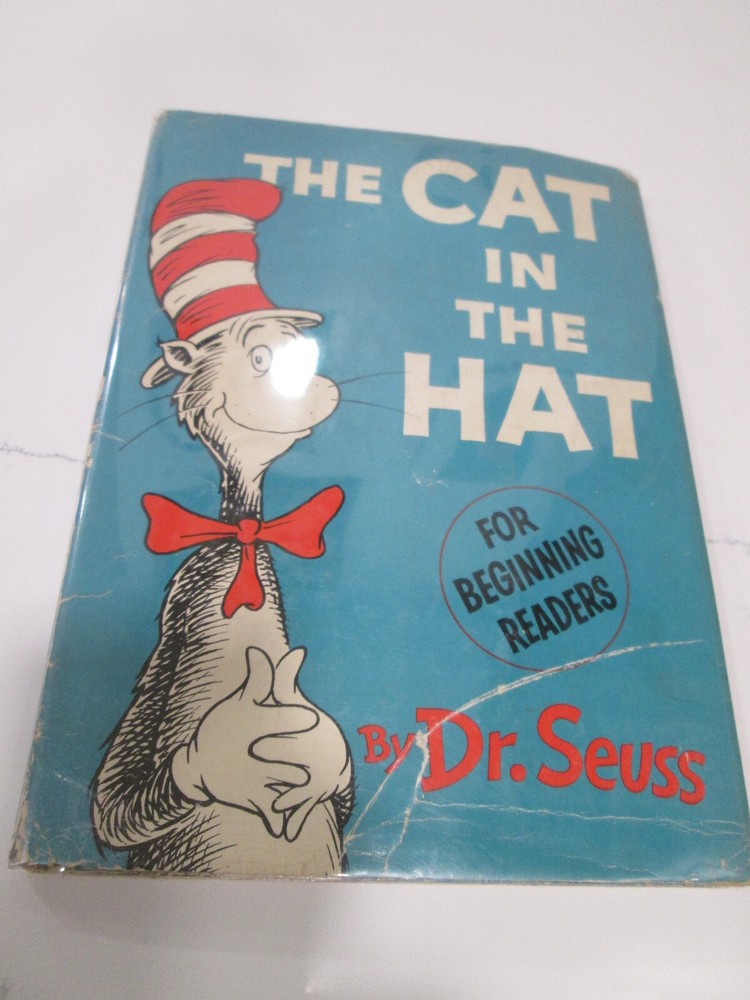 Dr. Seuss THE CAT IN THE HAT 1957 Vintage Edition in jacket Copy 949