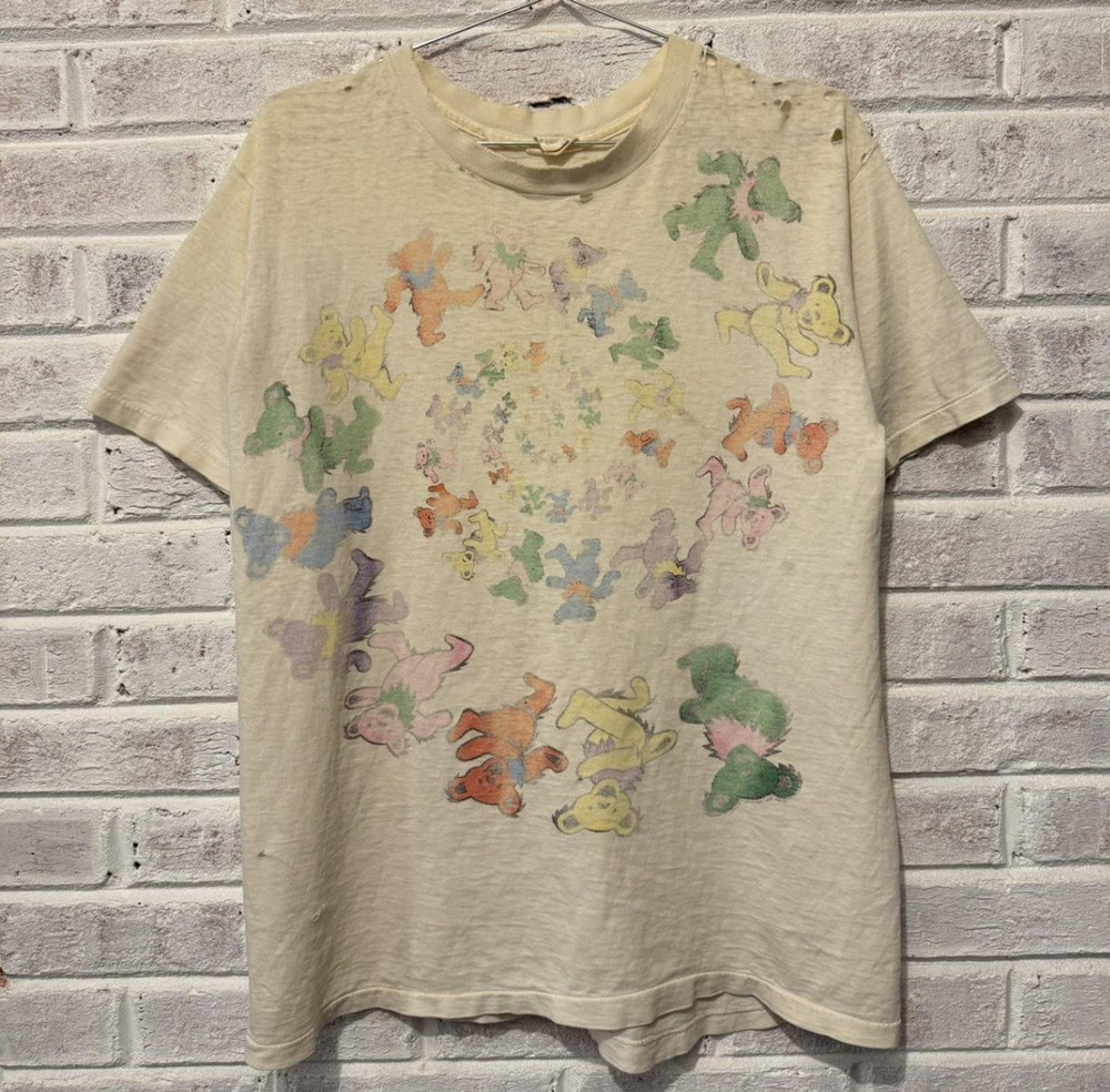 Liquid Blue Grateful Dead Dancing Bears Vintage Faded Thrashed T-Shirt L