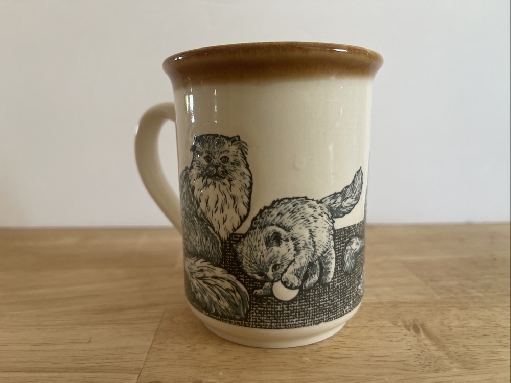 Vintage Biltons Persian Cat Stoneware Coffee Mug Coloroll England World Bazaar