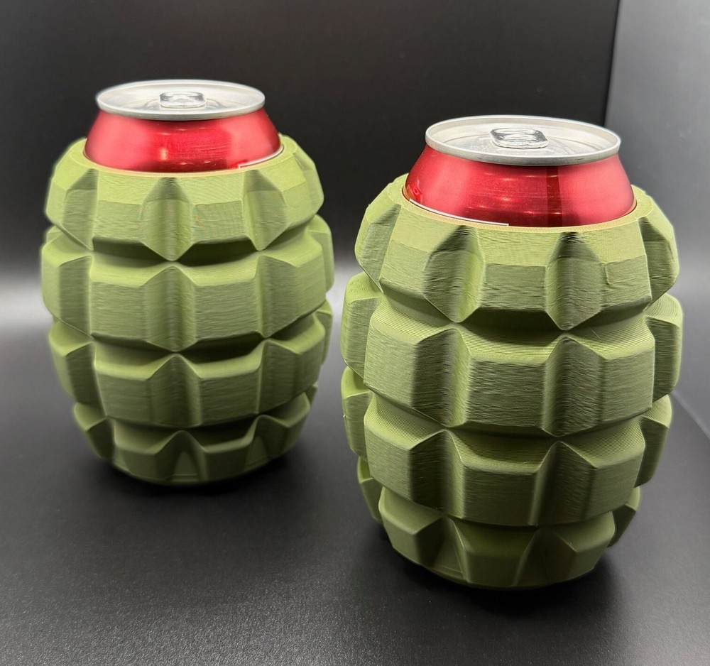Grenade Can Cup / Koozie 3d printed