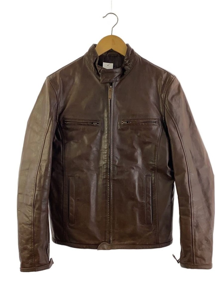Zara Leather Jacket Blouson/M/Leather/Brw/Plain 3499