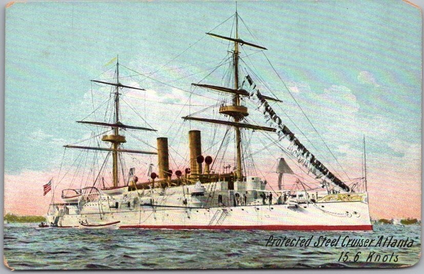 1910s US Navy Ship Postcard 