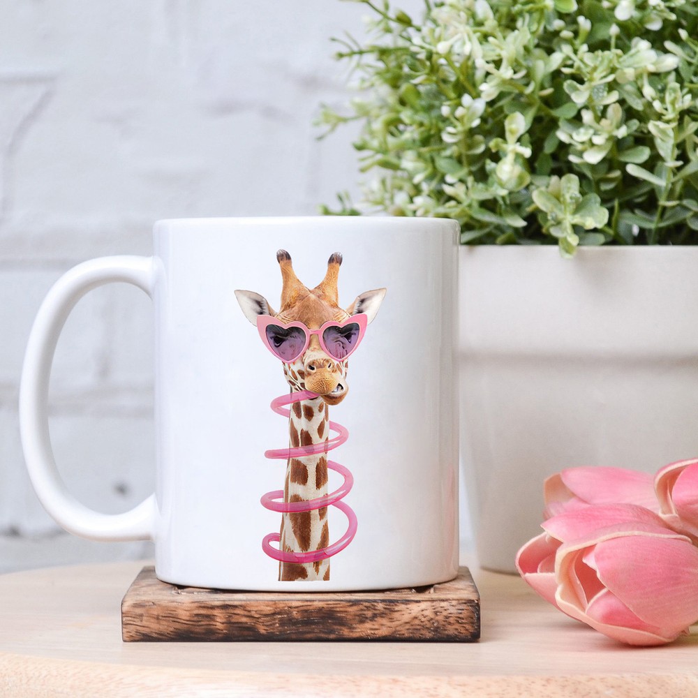 Thirsty Giraffe Mug Giraffe Gifts For Women Cute Giraffe Cup Giraffe Lover Gifts