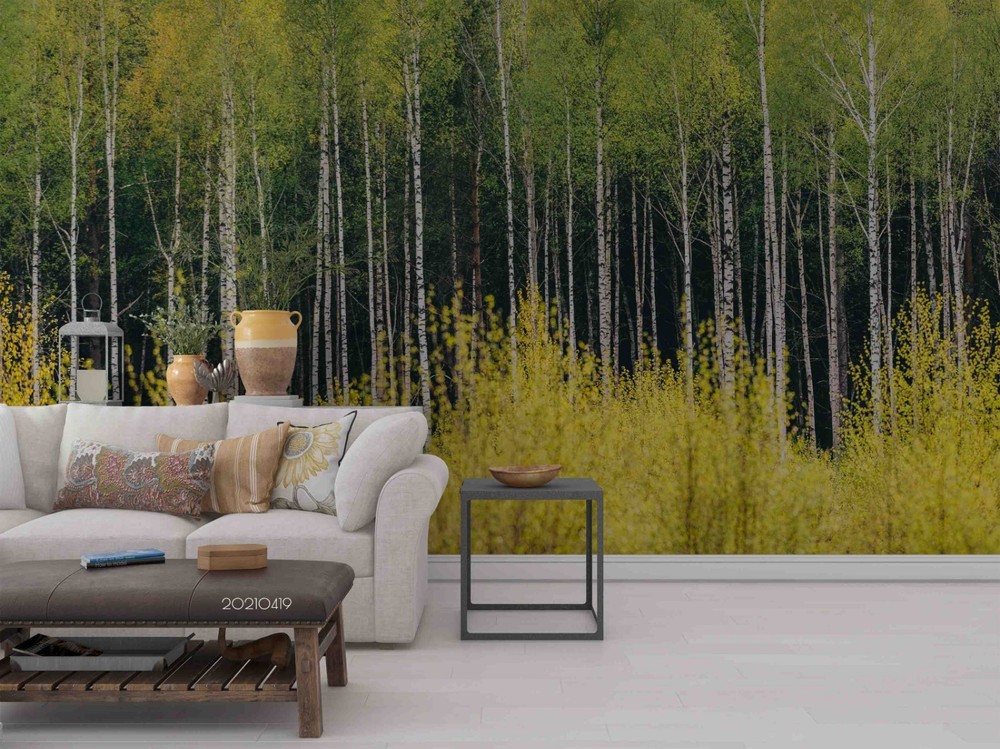 3D Forest Autumn Landscape Wall Murals Wallpaper Murals Wall Sticker 3