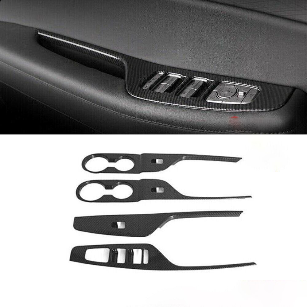 For Hyundai Palisade 20-24 ABS Carbon Fiber Glass Window Lift Switch Panel Trim