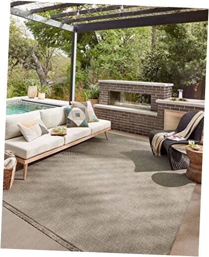 Dawn Collection DAW-04 Coffee Indoor Outdoor Accent Rug 2x4 ft  