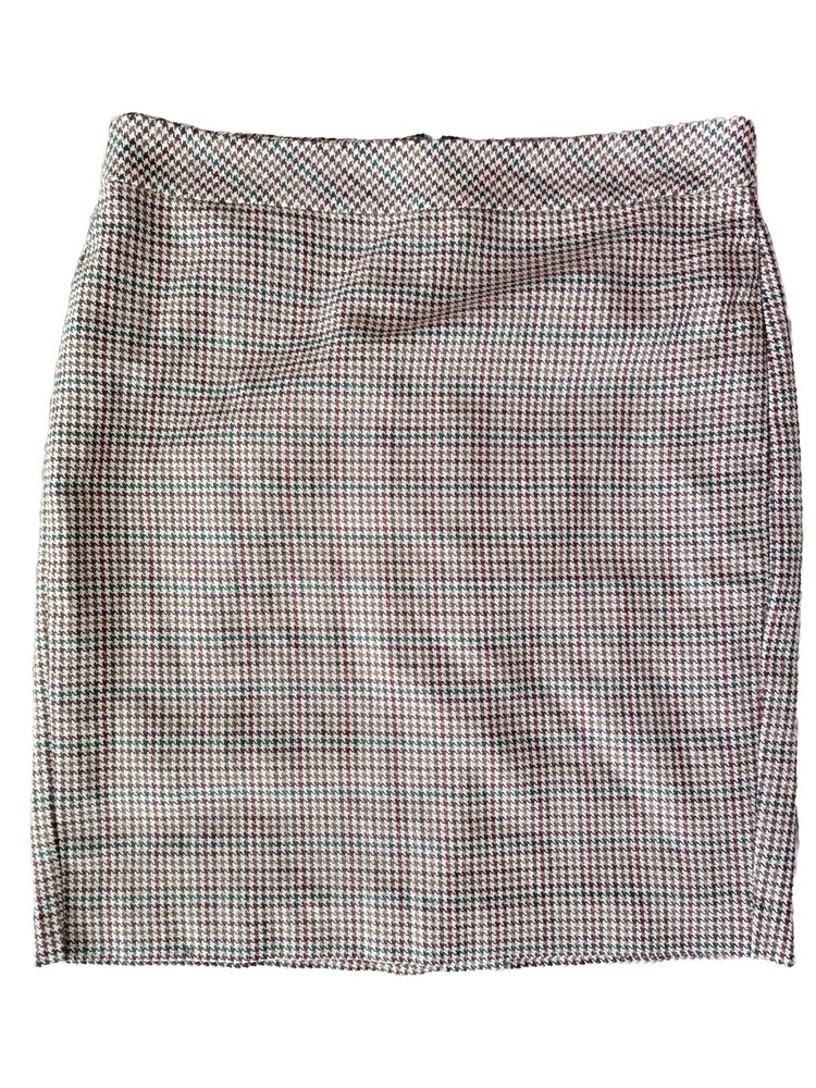 Banana Republic Pencil Skirt Size 14 Multi Color Tweed Knee Length Houndstooth