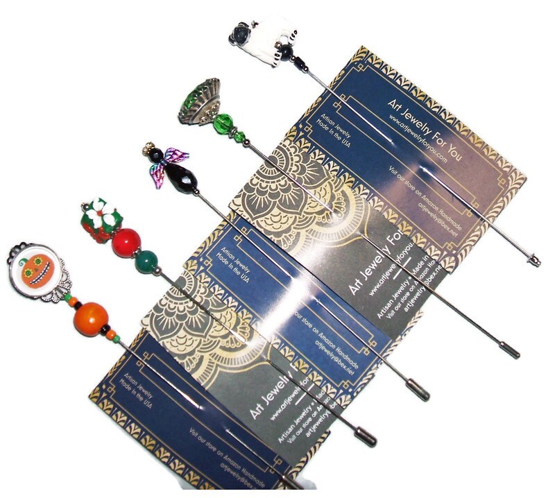 HATPIN Hat Pin Long Stick Pin Lot Collection ASSORTED COLORS & STYLES Clearance