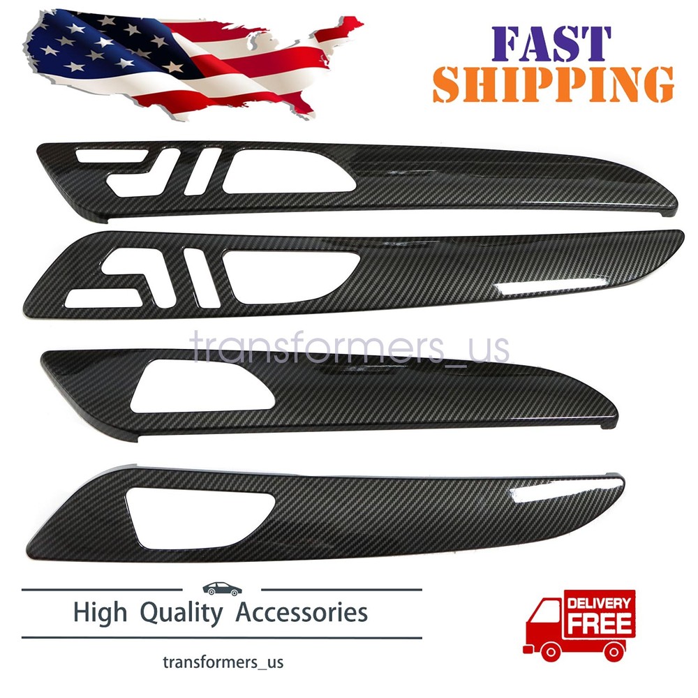 Carbon Fiber Interior Door Panel Cover Trim 13-19 For Benz GLE GLS W166 X166