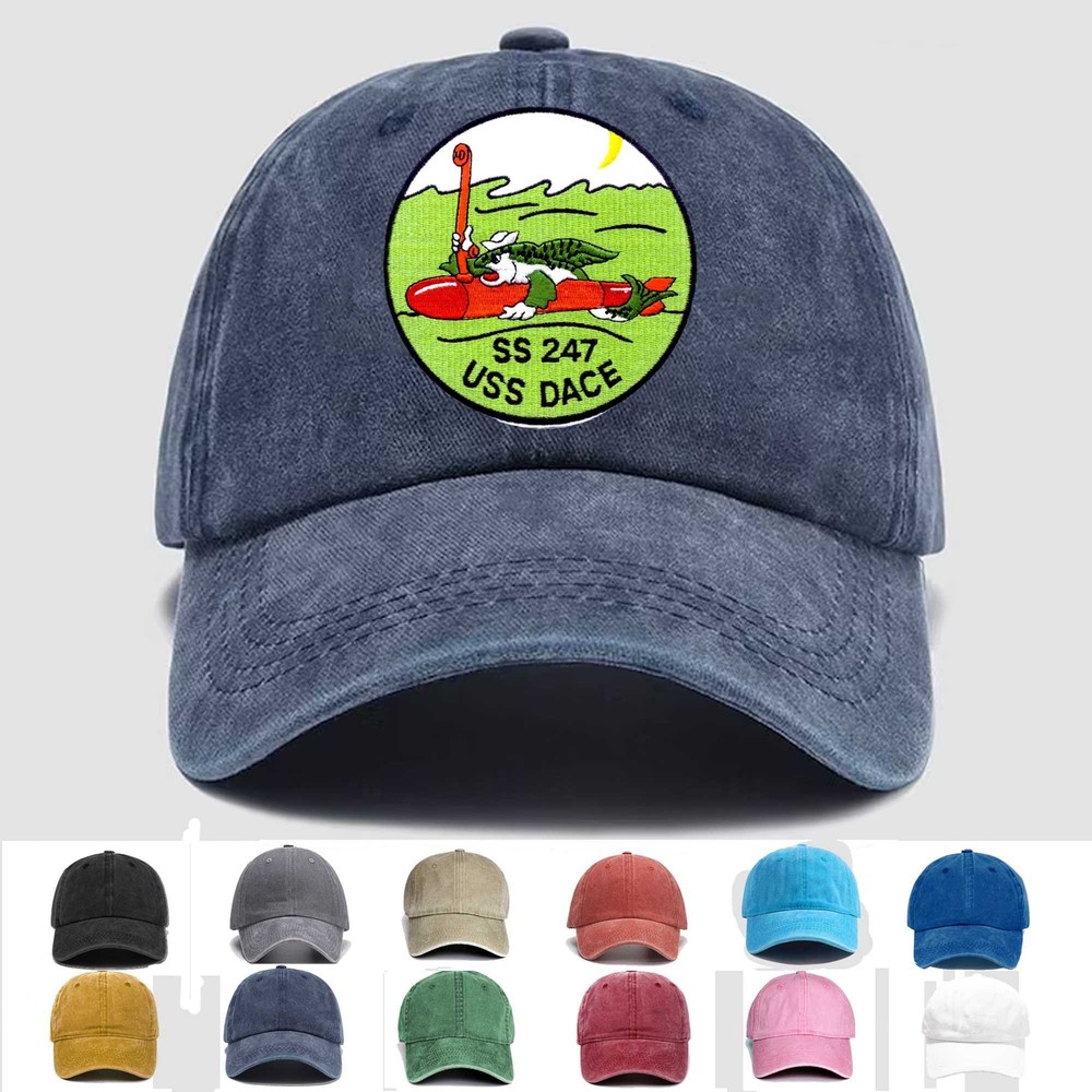 Custom Embroidered Hat SS-247 USS Dace, Veteran Cap, Trucker Hat, Gift Idea