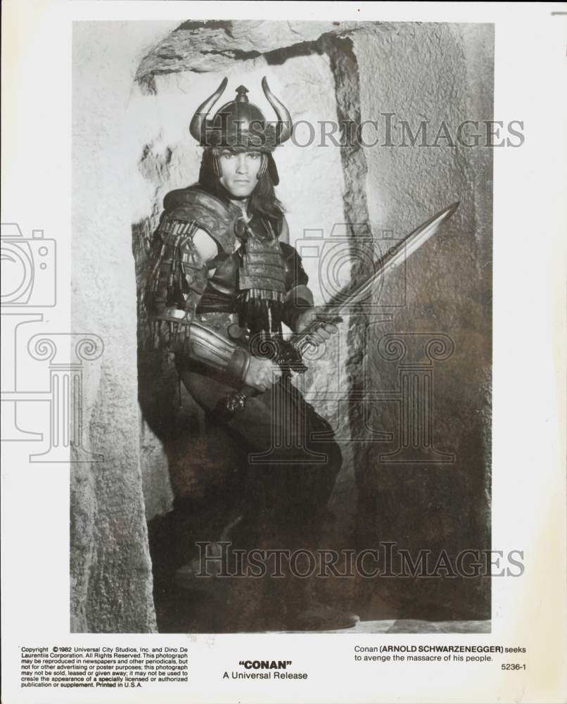 1982 Press Photo Actor Arnold Schwarzenegger in 