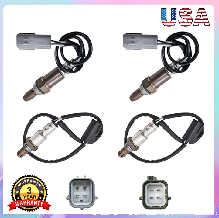For Infiniti G35 Nissan 350Z ALTIMA 3.5L V6 4PCS Oxygen O2 Sensor Up+Downstream