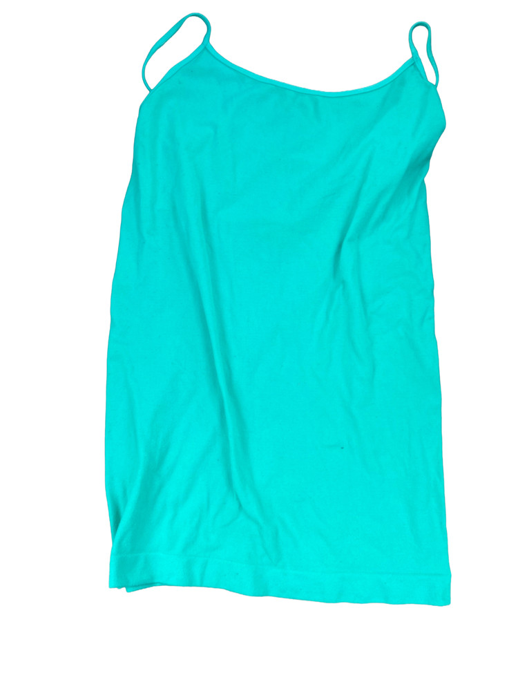 Nikibiki Women's Teal Spaghetti Strap Camisole Tank Top Size L Stretch Made USA